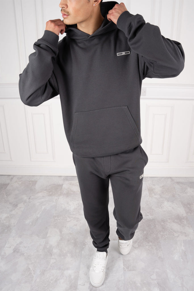 Day To Day Oversized Full Tracksuit - Charcoal
