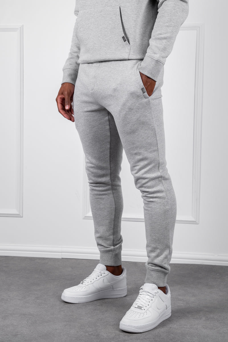 Grey Joggers White Slim Leg Joggers Man Signature Slim Fit Joggers