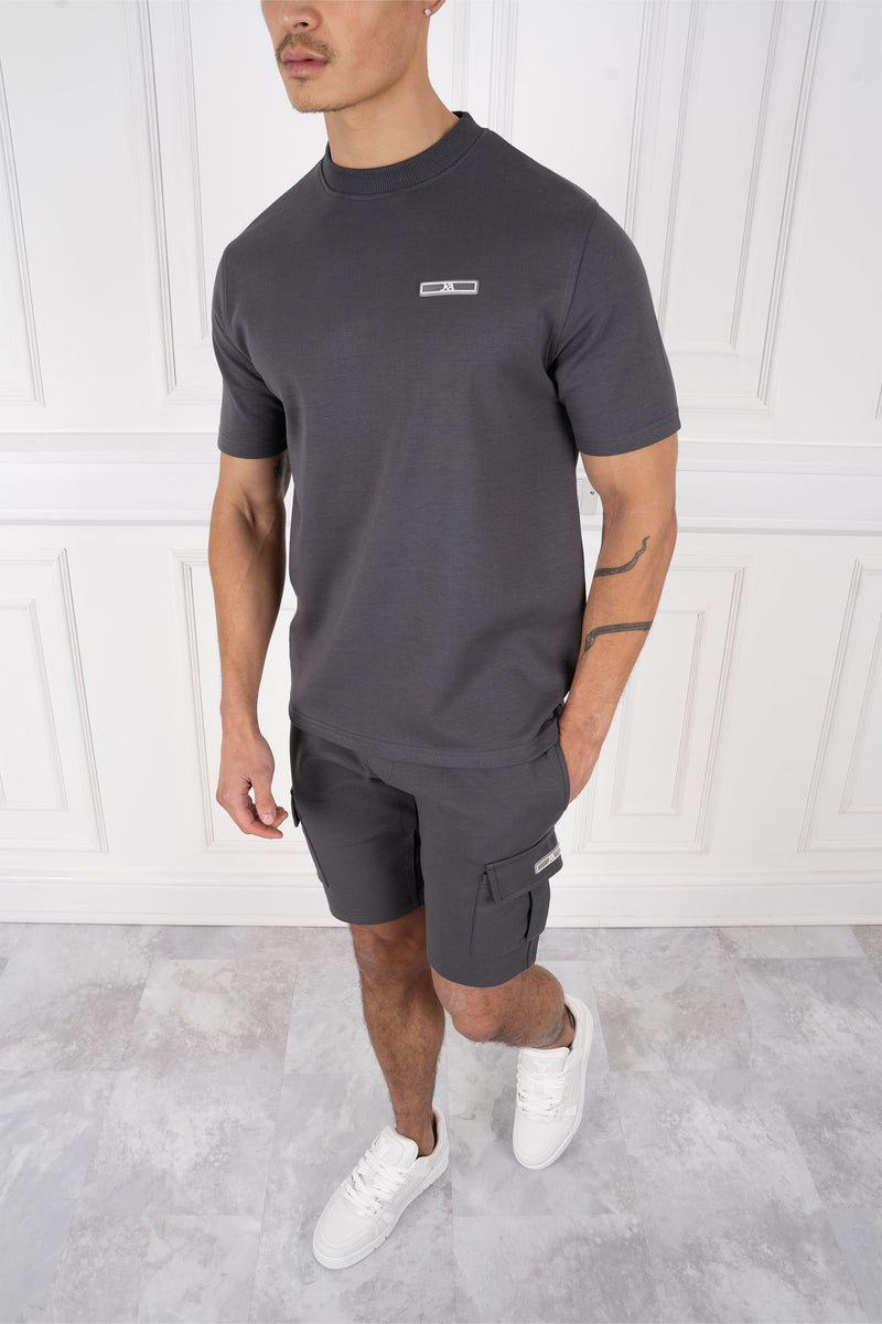 Day To Day Slim Fit Twin Set - Charcoal