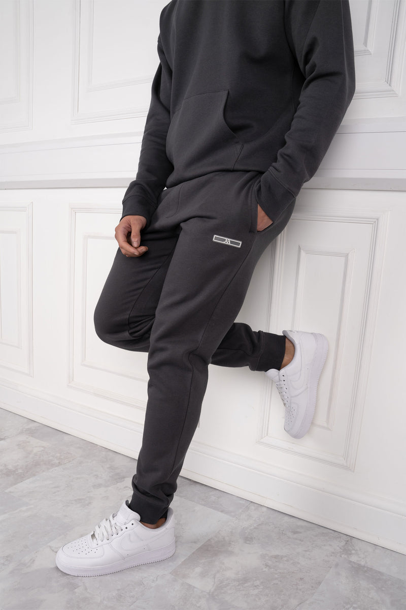 Day To Day Slim Fit Full Tracksuit - Charcoal Grey