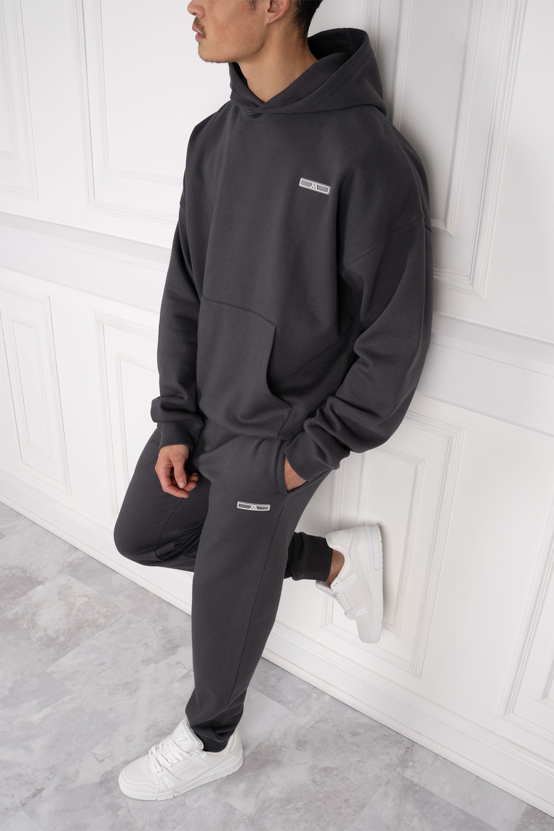 Day To Day Oversized Full Tracksuit - Charcoal