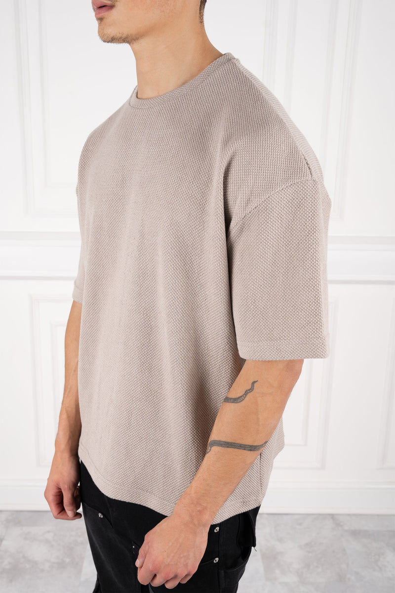 Crochet T-Shirt - Stone