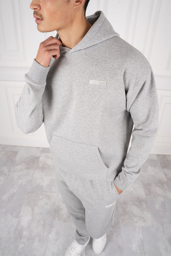 Day To Day Straight Leg Full Tracksuit - Grey Marl