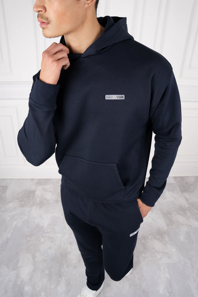 Day To Day Straight Leg Full Tracksuit - Navy