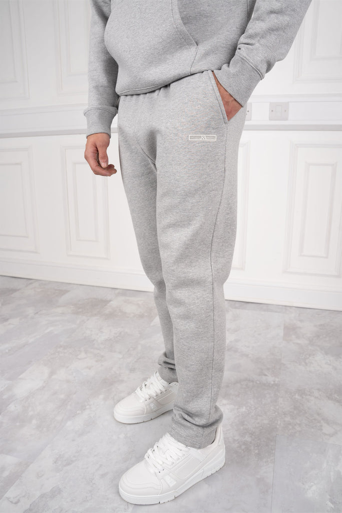 Day To Day Straight Leg Full Tracksuit - Grey Marl