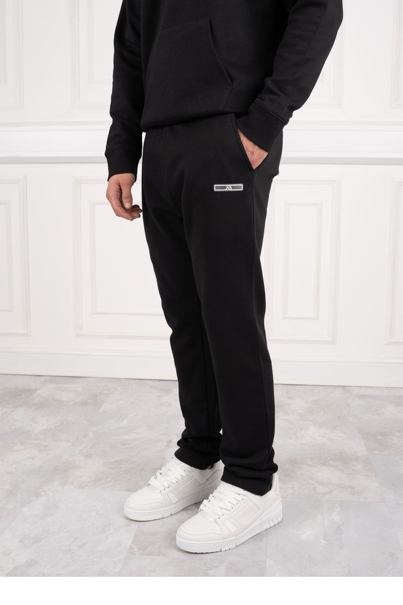 Day To Day Straight Leg Full Tracksuit - Black