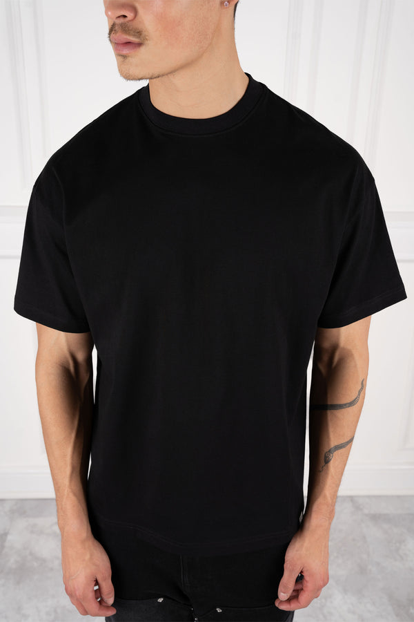 Evolve Puff Print Oversized T-Shirt - Black