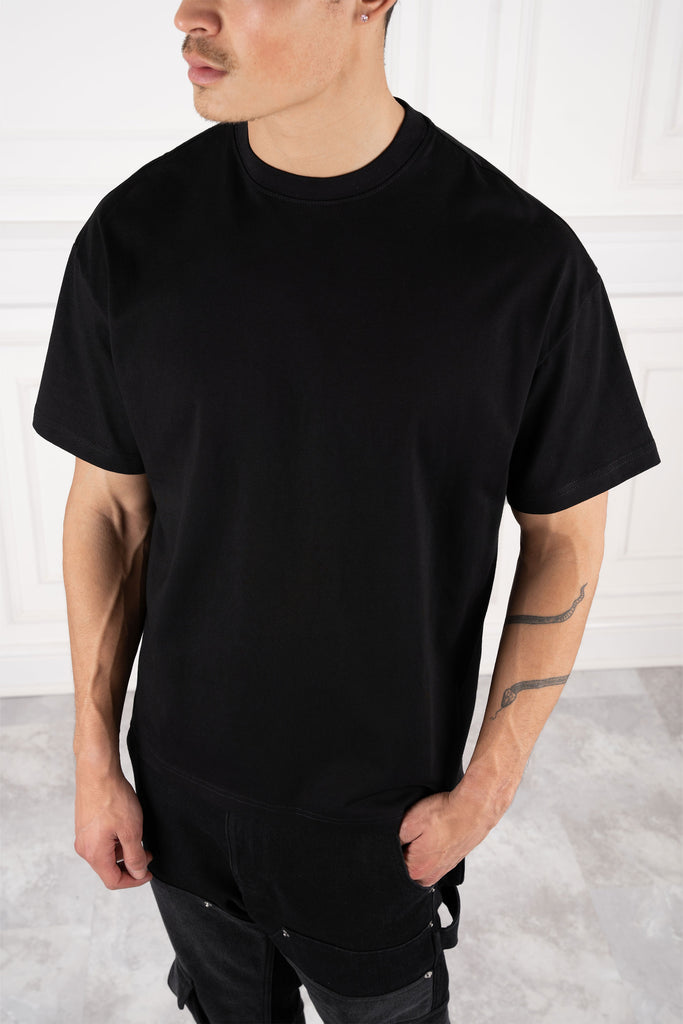 Evolve Puff Print Oversized T-Shirt - Black