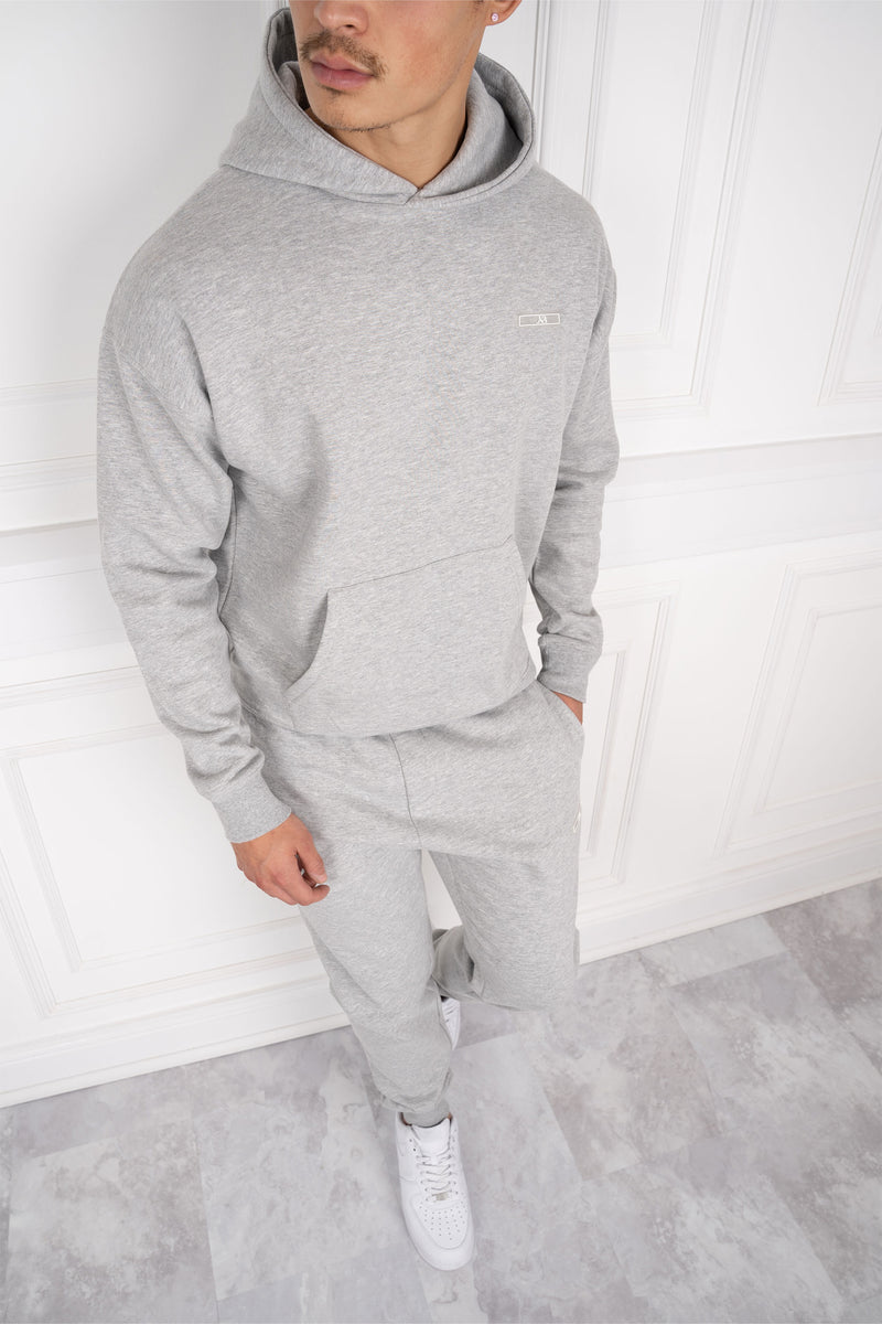 Day To Day Slim Fit Full Tracksuit - Grey Marl