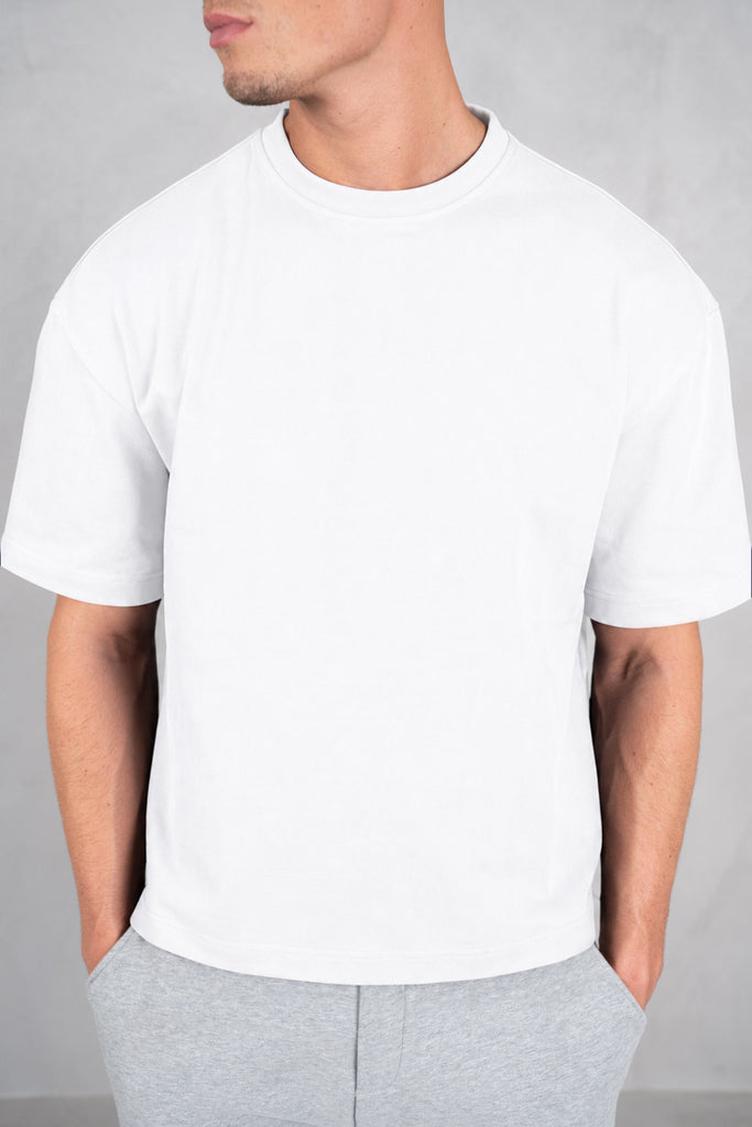 Heavyweight Essential Boxy Short Sleeve T-Shirt - White