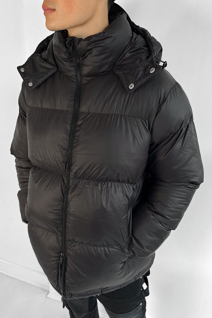 Landmark Puffer Jacket - Black/Charcoal