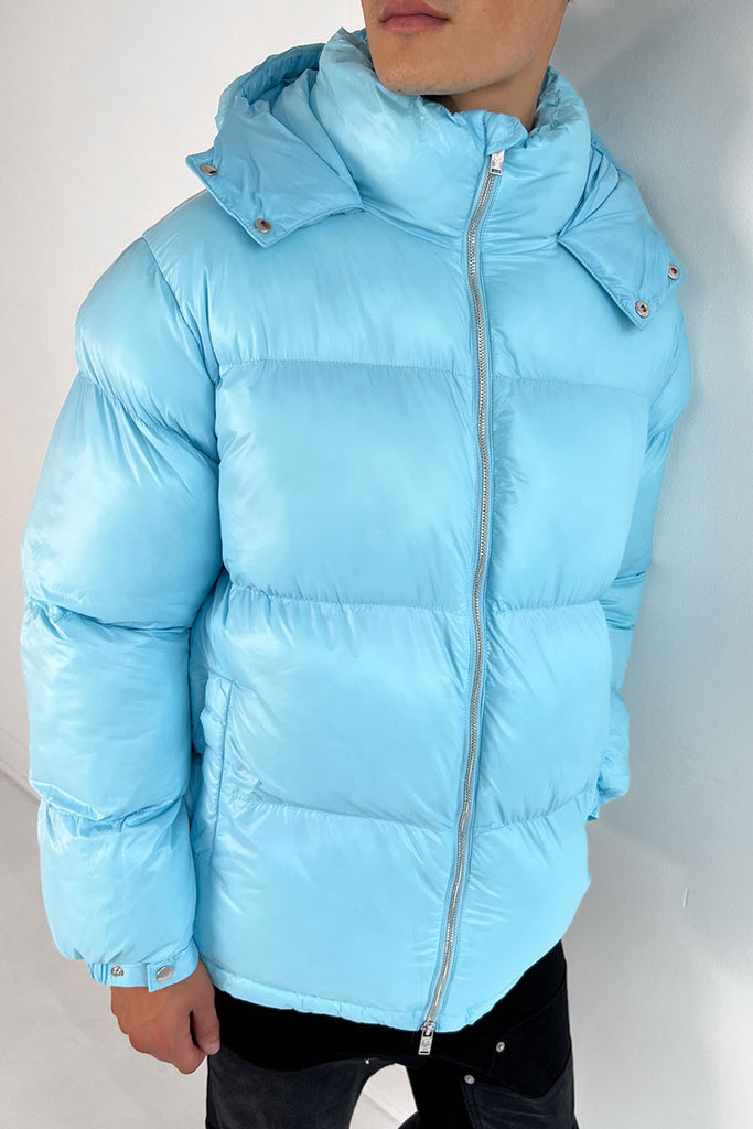 Landmark Puffer Jacket - Light Blue