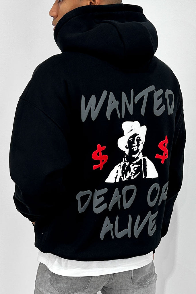 Dead or Alive Puff Print Hoodie - Black