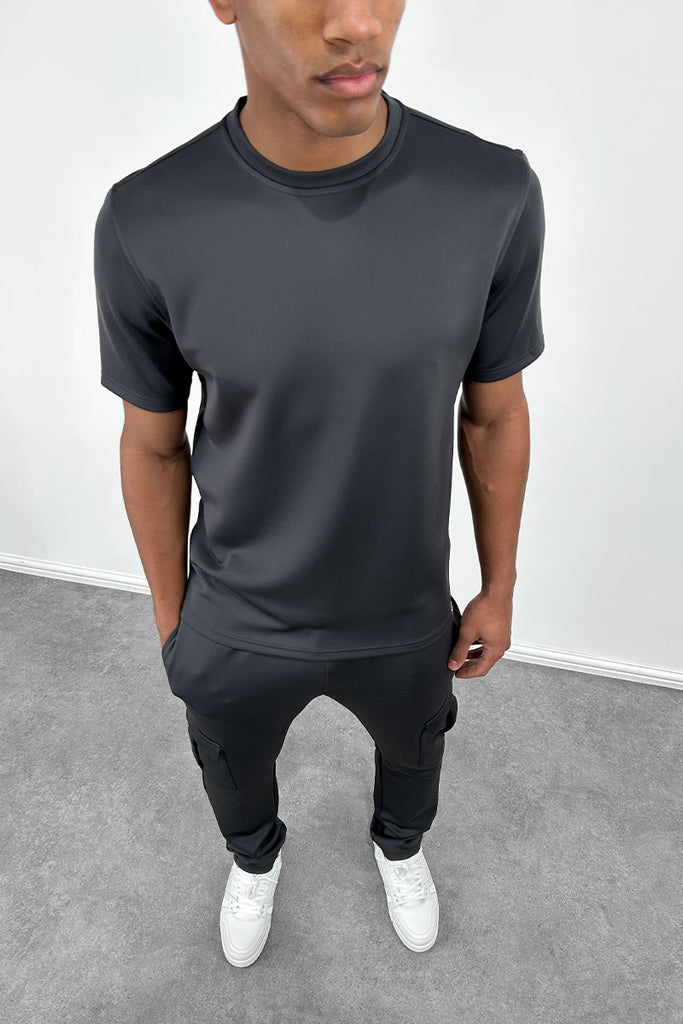 Day To Day Scuba Slim Fit T-Shirt - Charcoal