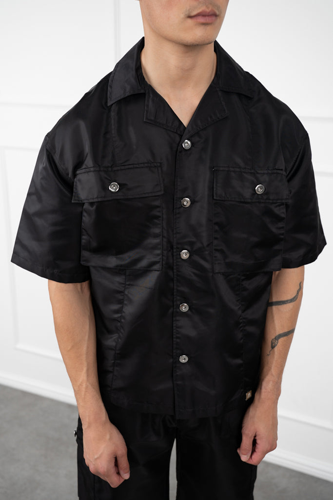 Nylon Cargo Shorts - Black
