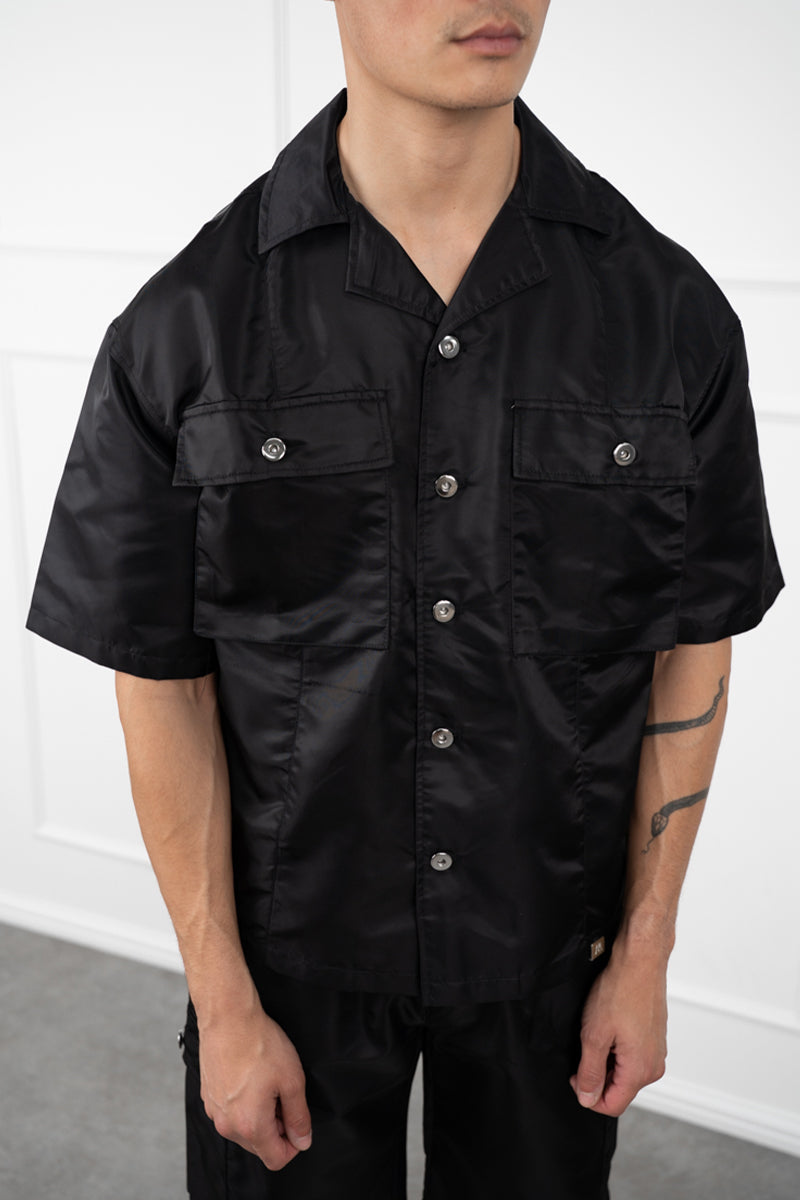 Nylon Cargo Shorts - Black