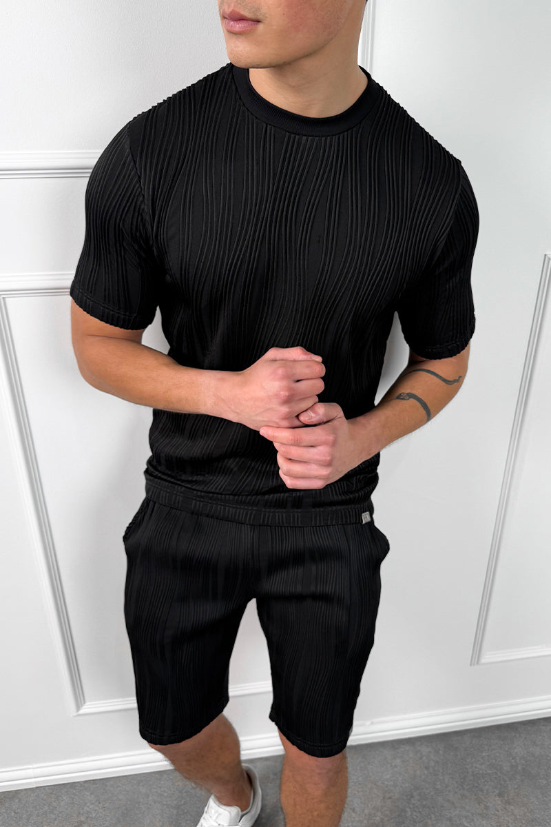 Wave Slim Fit T-Shirt - Black