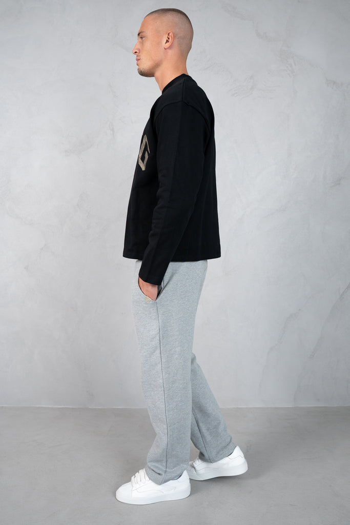 Racing Boxy Long Sleeve T-Shirt - Black