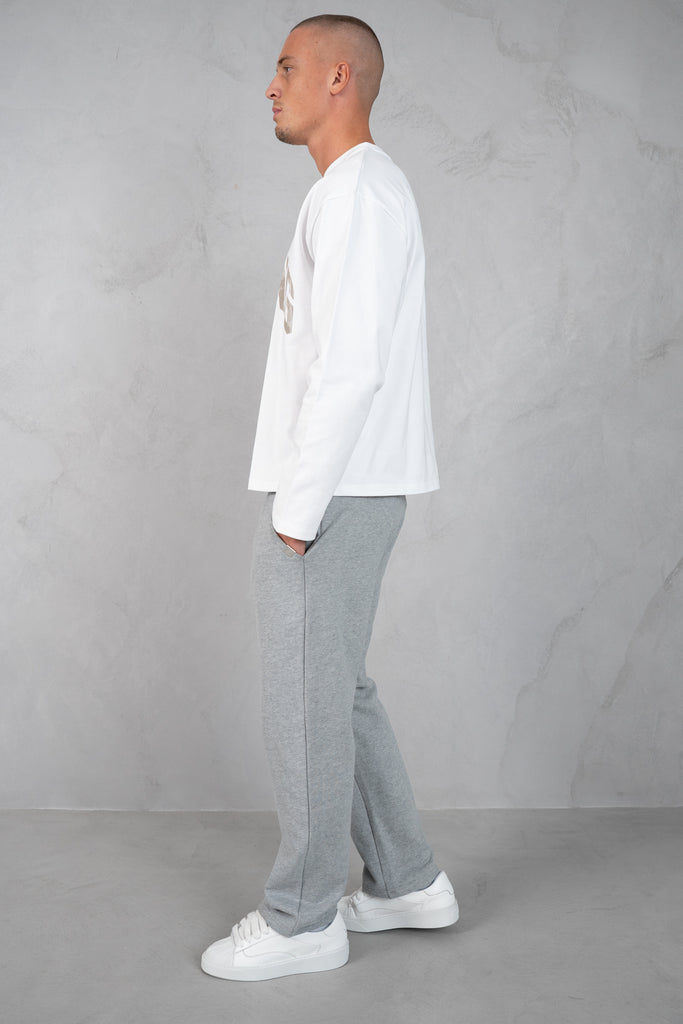 Racing Boxy Long Sleeve T-Shirt - White