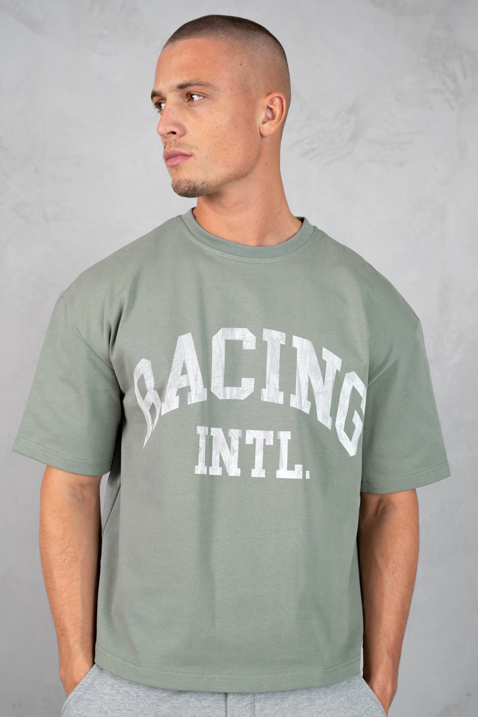 Boxy Racing INTL T-Shirt - Khaki