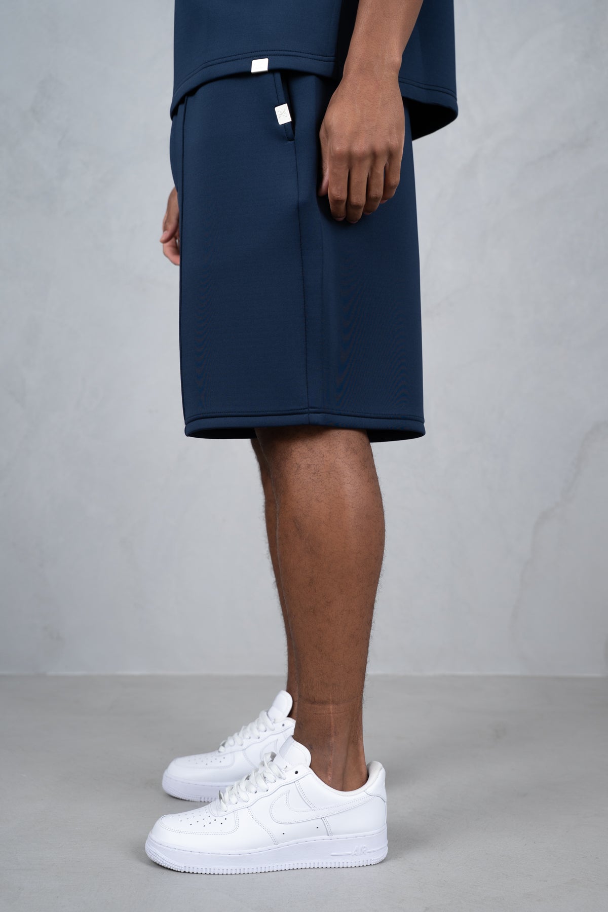 Boxy Scuba Shorts - Navy