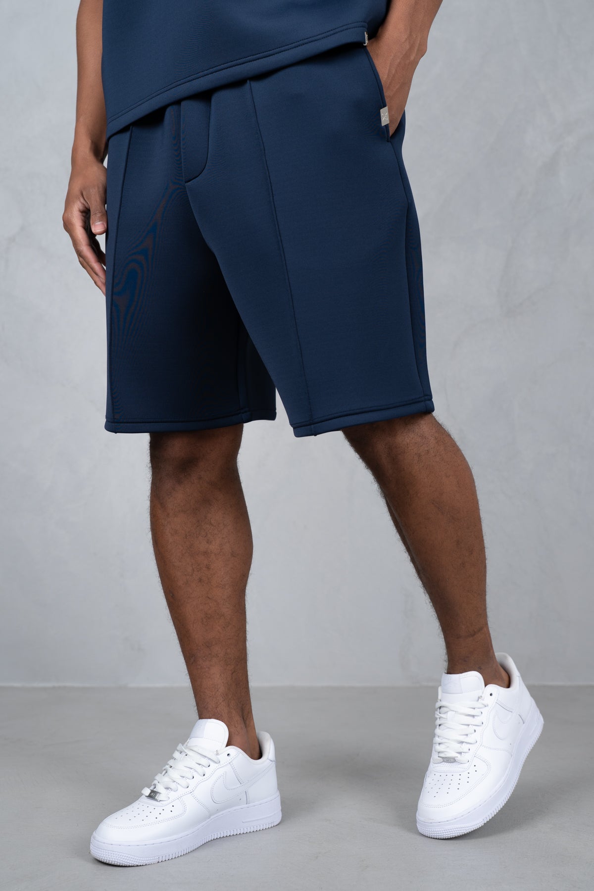 Boxy Scuba Shorts - Navy