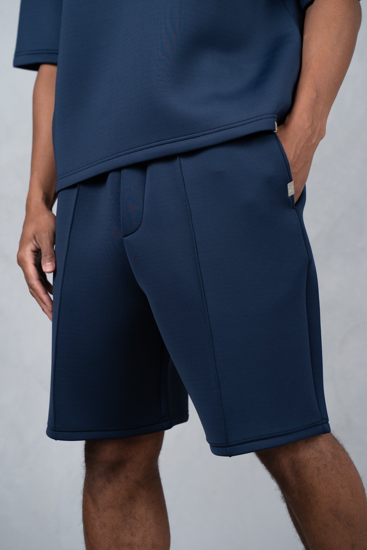 Boxy Scuba Shorts - Navy