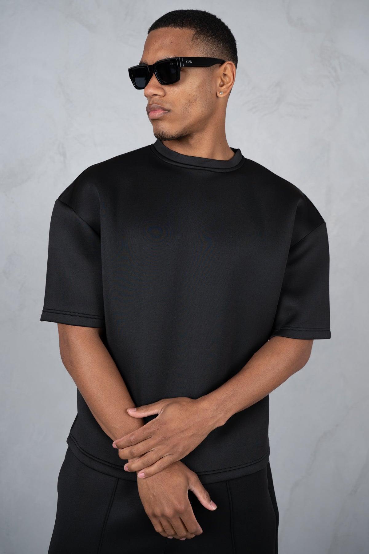 Boxy Scuba Shorts - Black