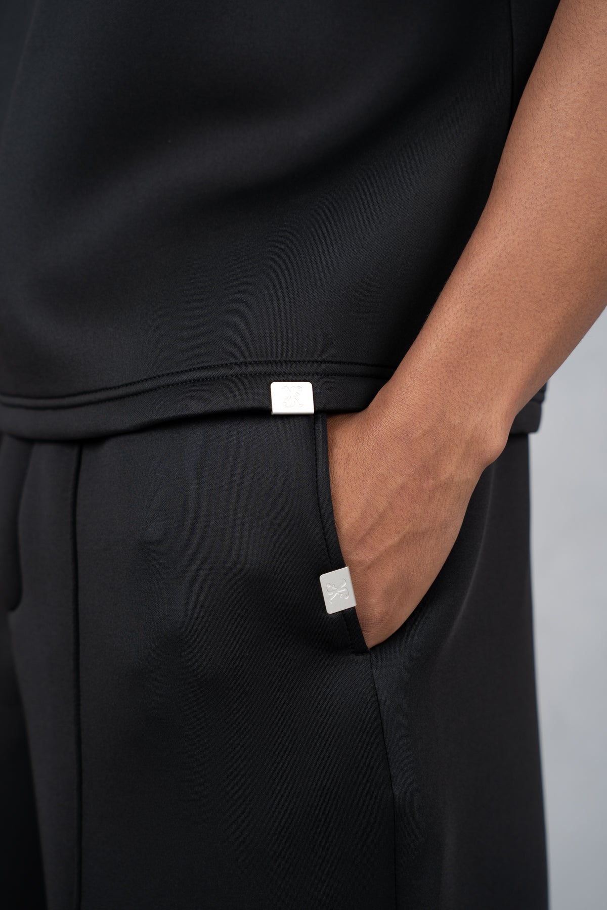 Boxy Scuba Shorts - Black