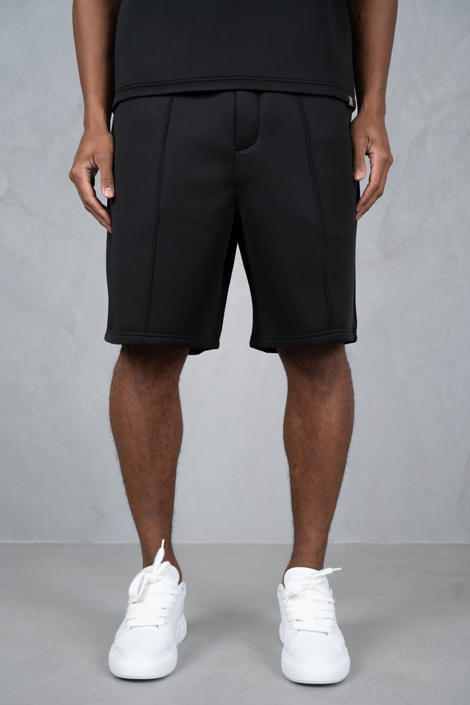 Boxy Scuba Shorts - Black