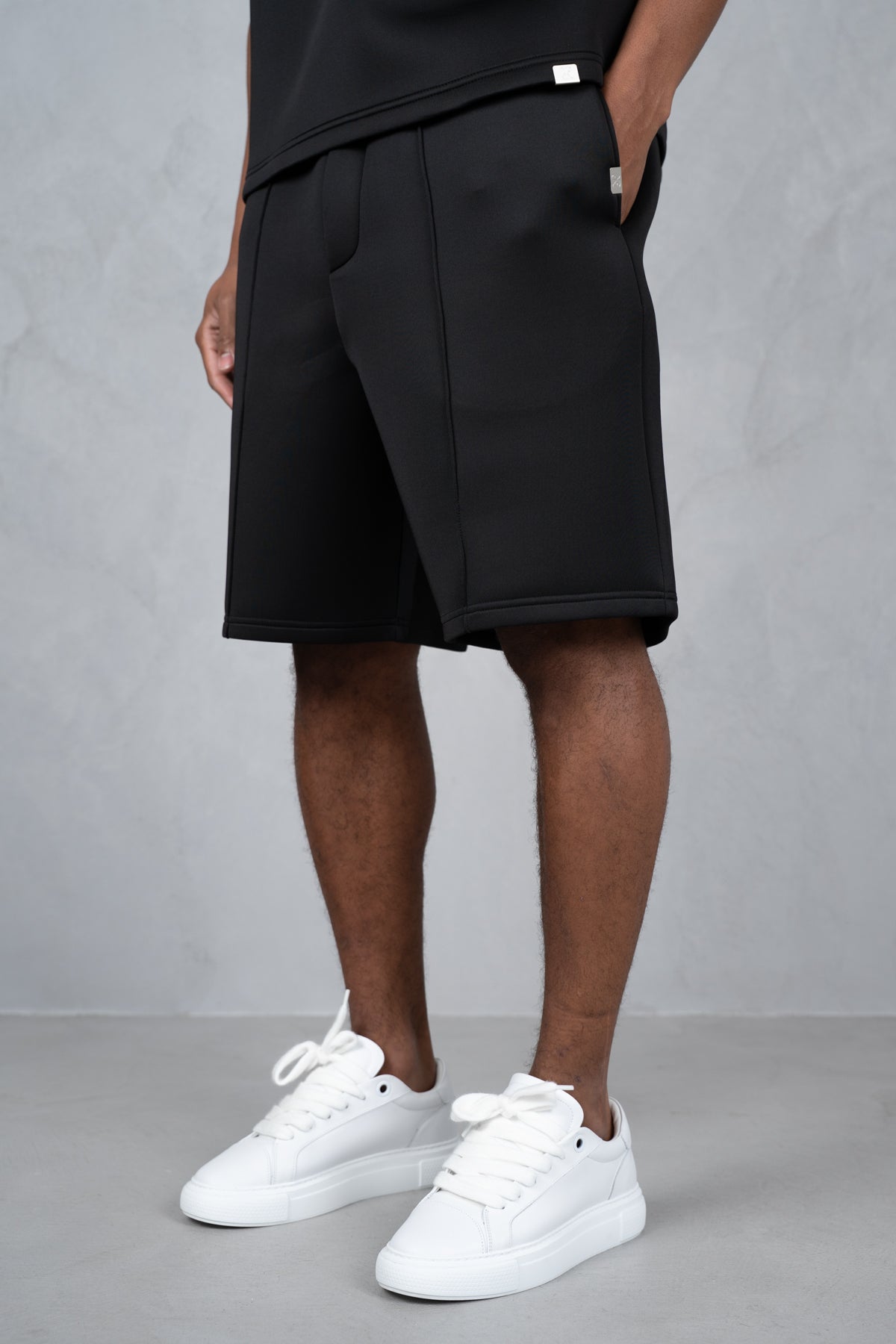 Boxy Scuba Shorts - Black