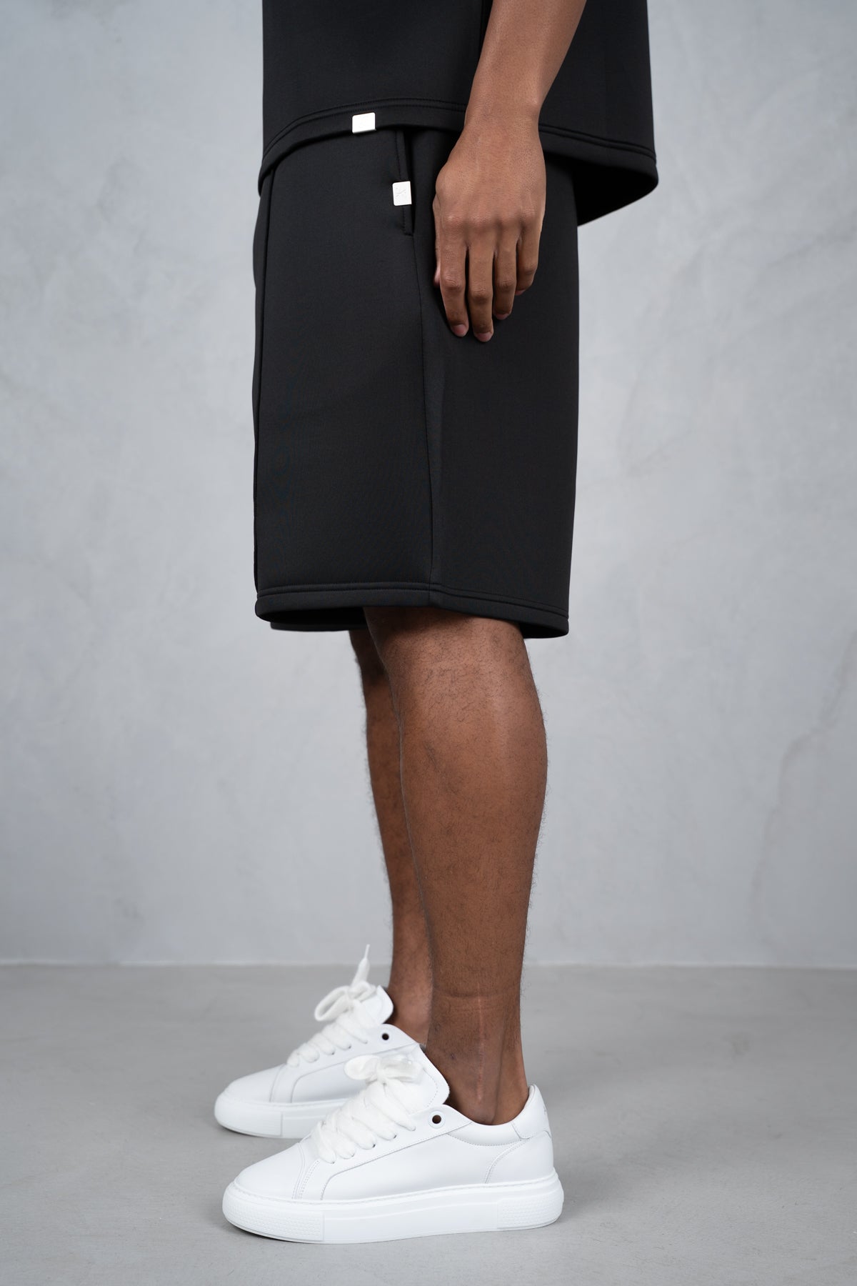 Boxy Scuba Shorts - Black