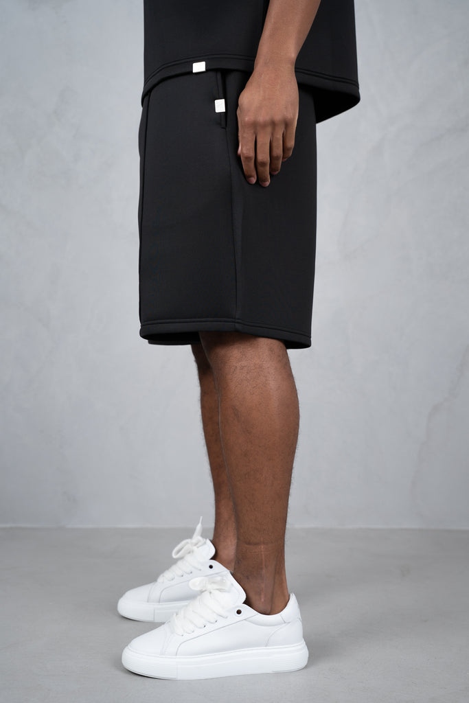 Boxy Scuba Shorts - Black
