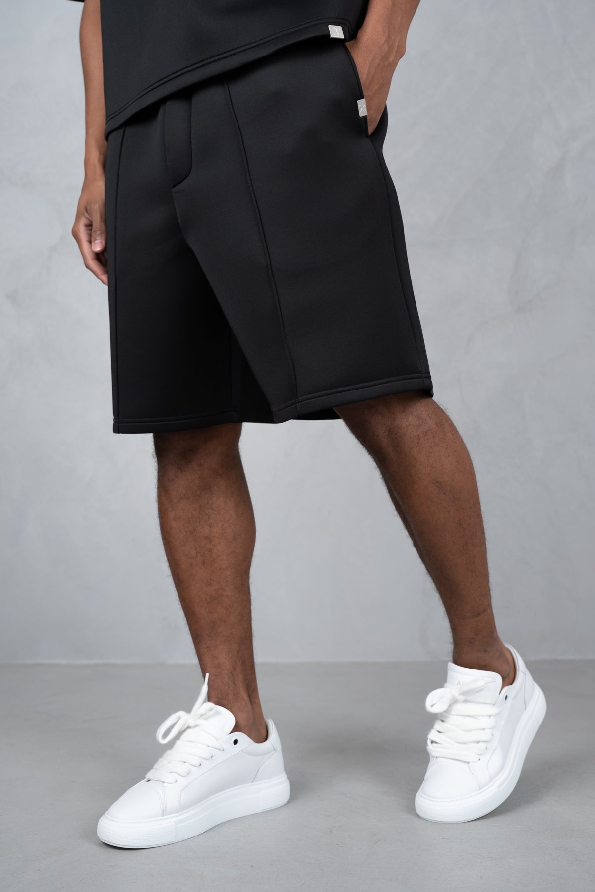 Boxy Scuba Shorts - Black