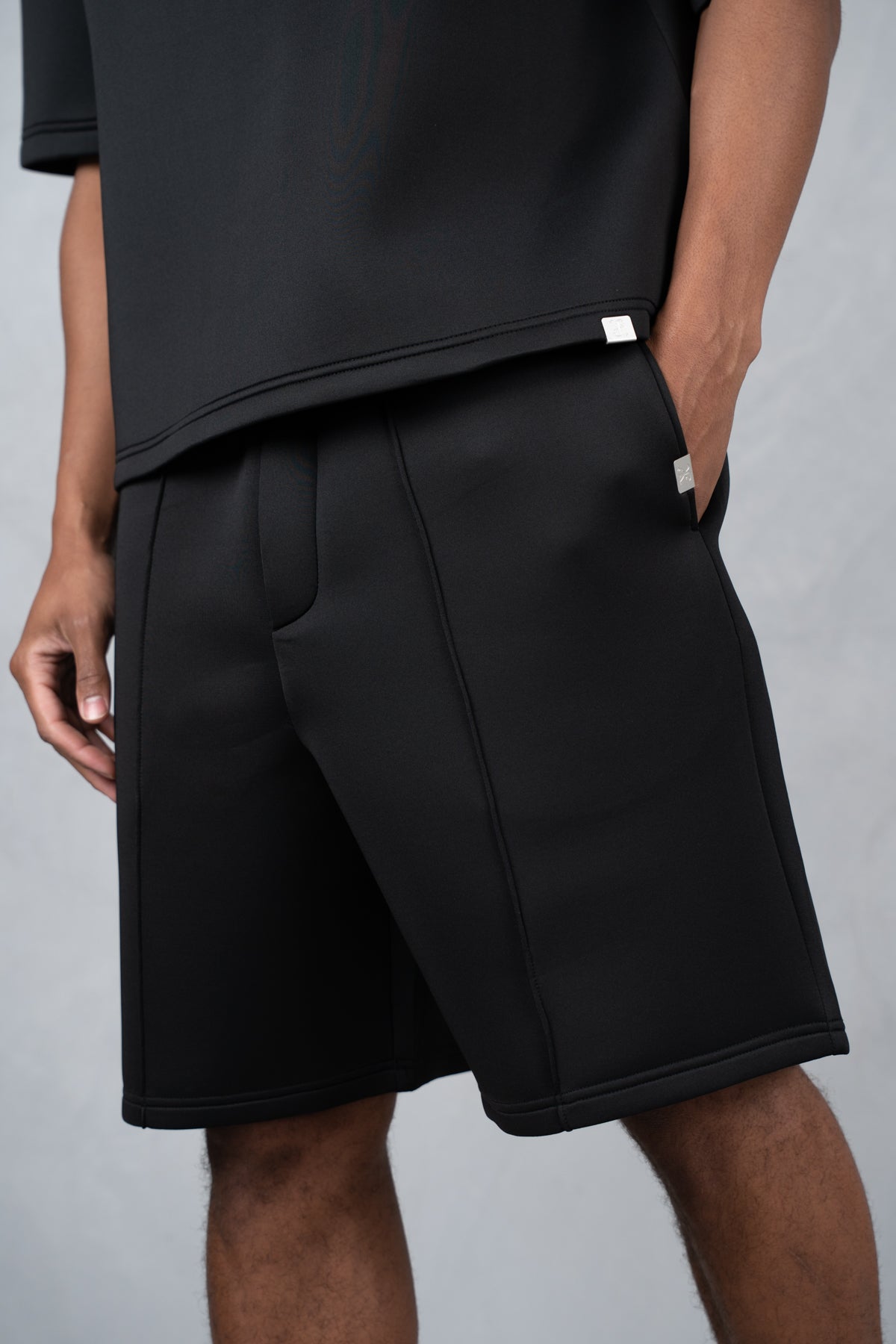 Boxy Scuba Shorts - Black