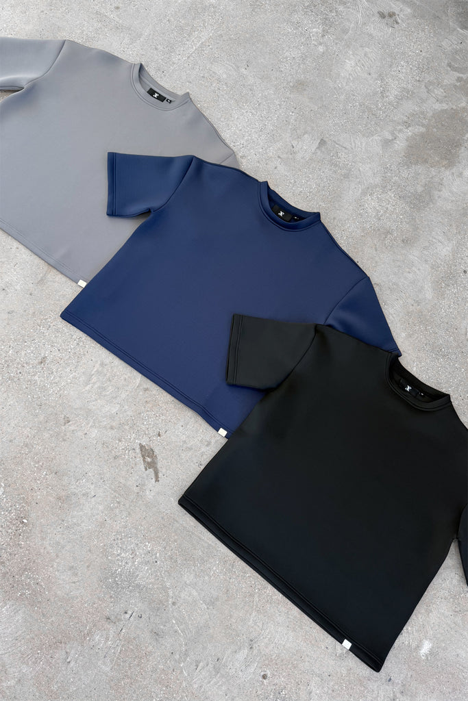 Boxy Scuba T-Shirt - Navy