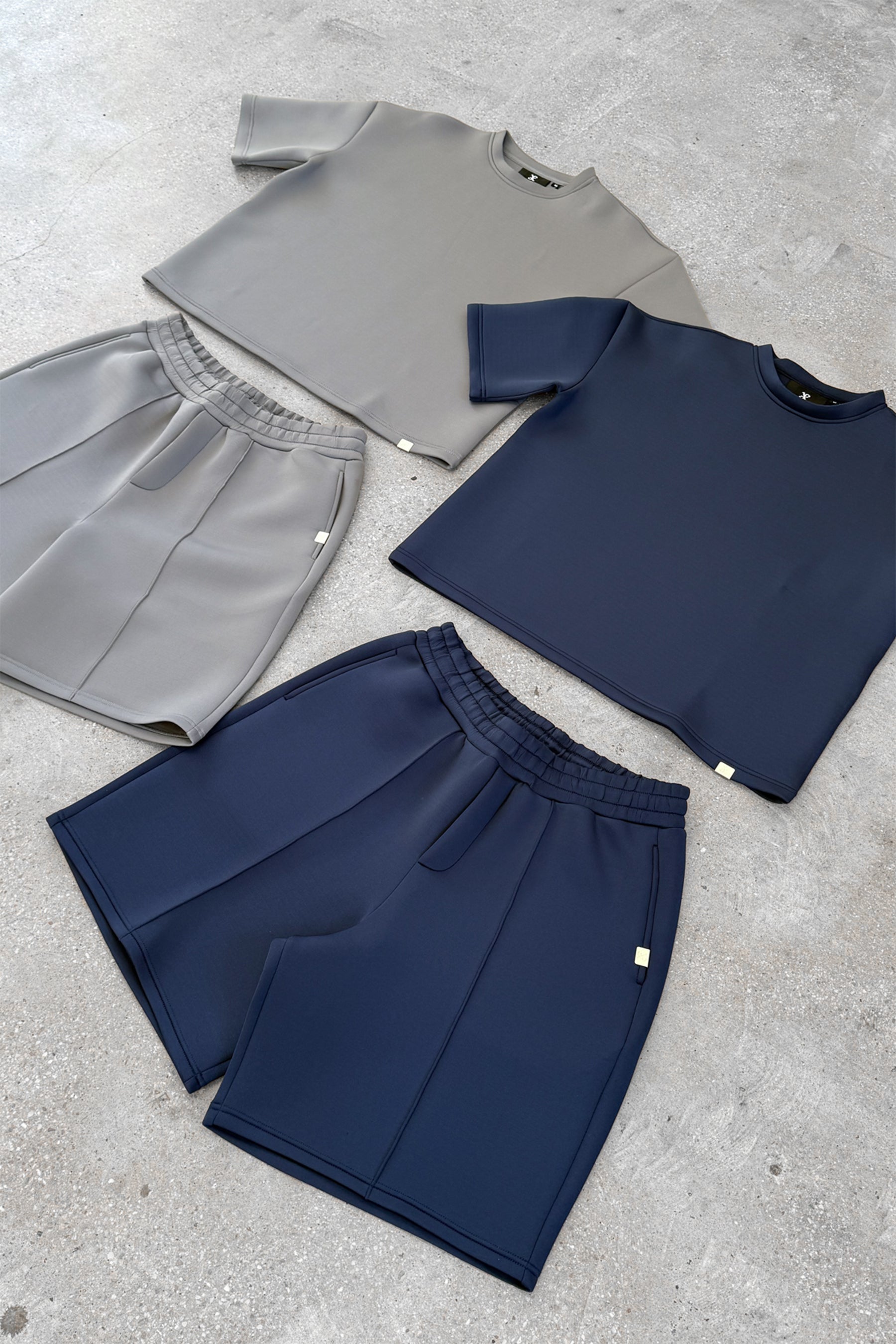 Boxy Scuba Shorts - Grey