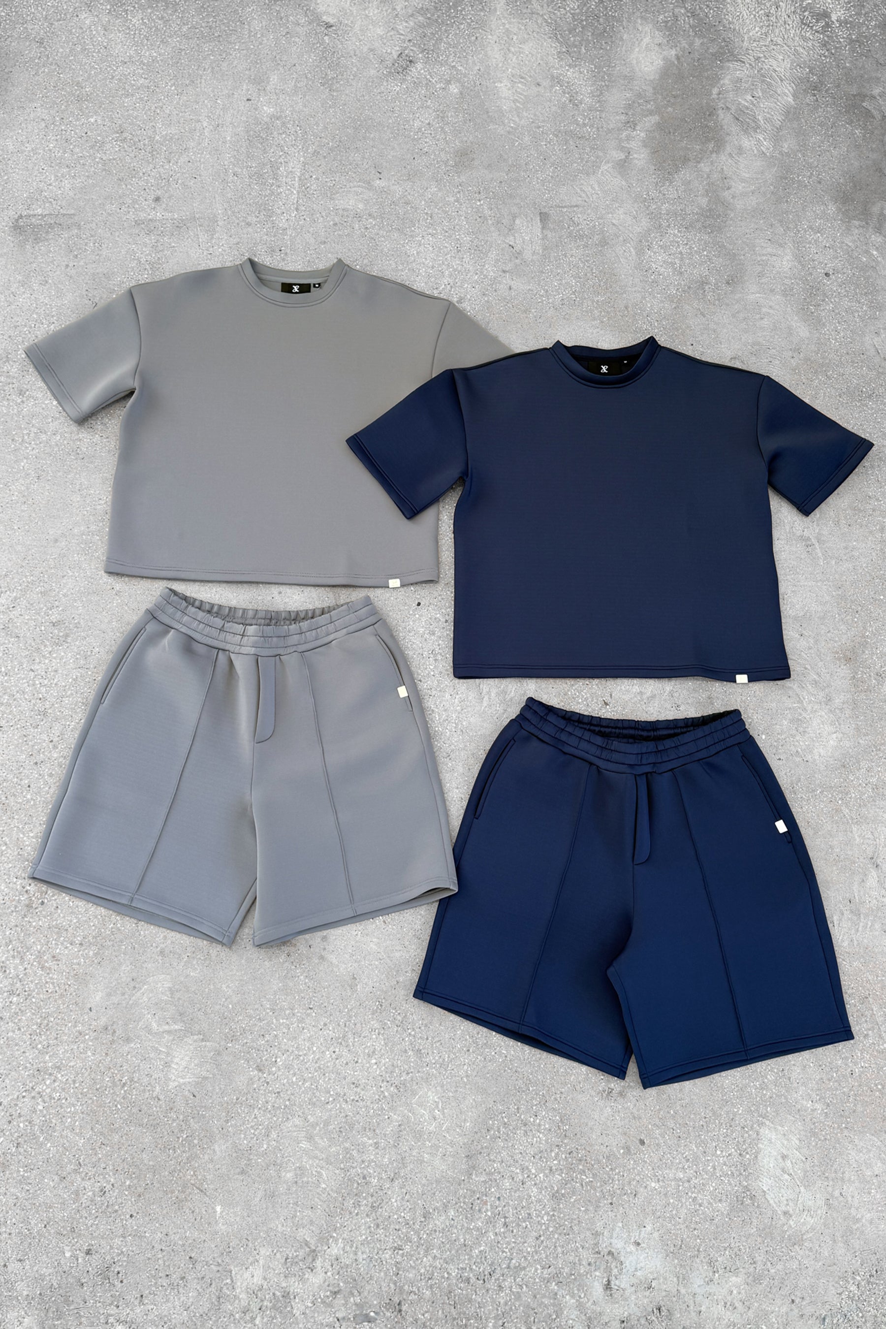 Boxy Scuba Shorts - Grey