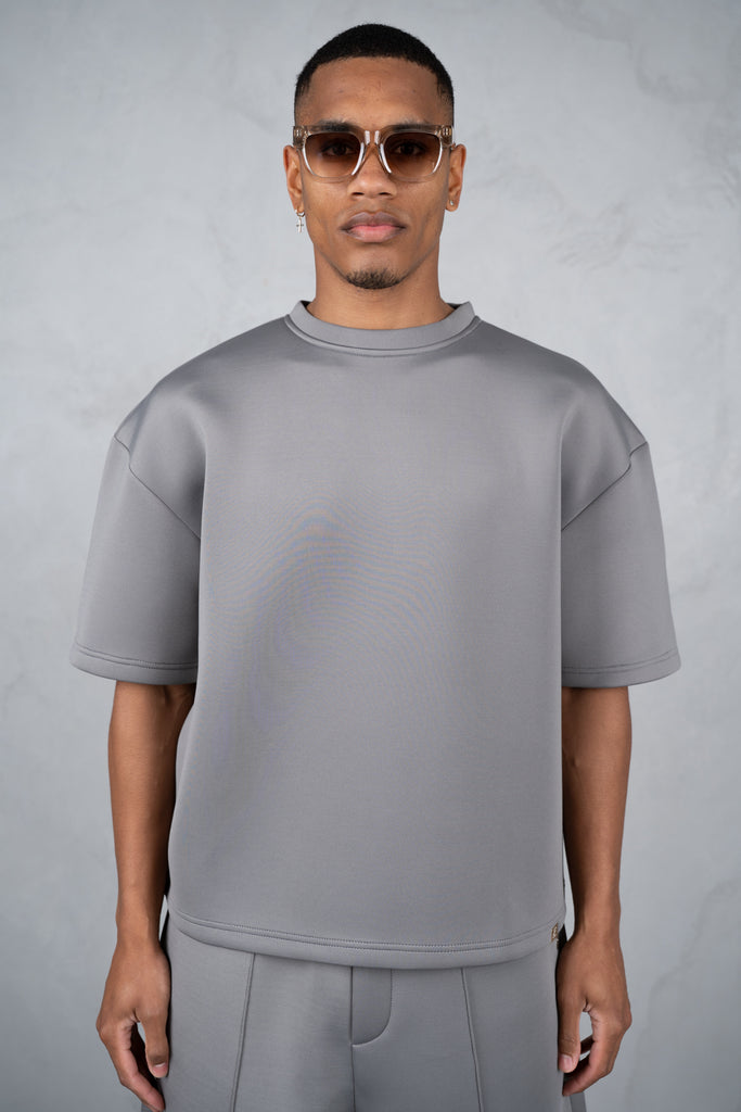 Boxy Scuba T-Shirt - Grey