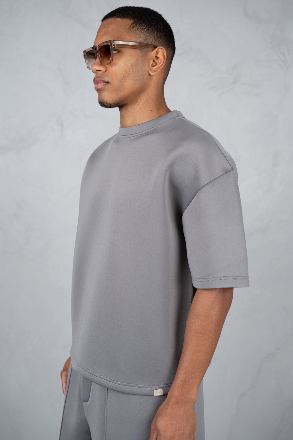 Boxy Scuba Shorts - Grey