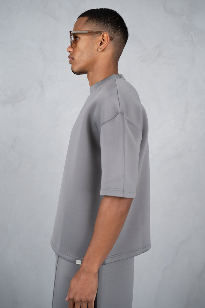 Boxy Scuba T-Shirt - Grey
