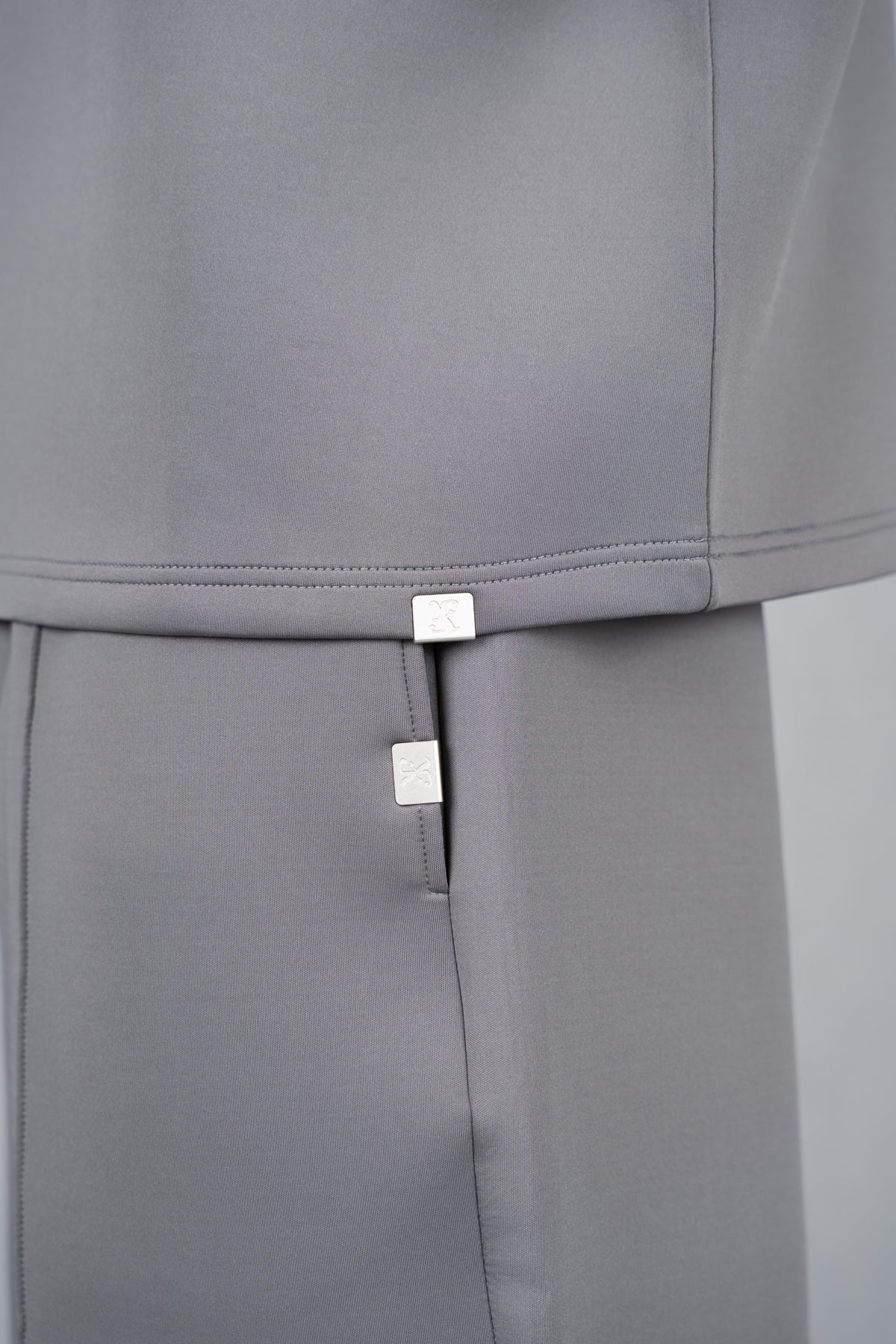 Boxy Scuba Shorts - Grey