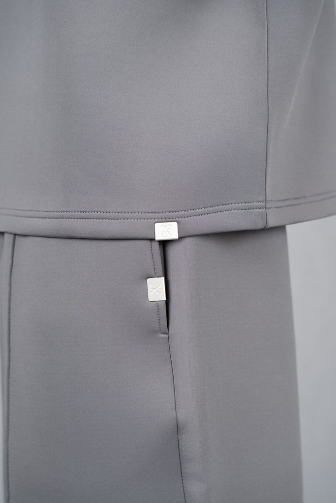 Boxy Scuba Shorts - Grey