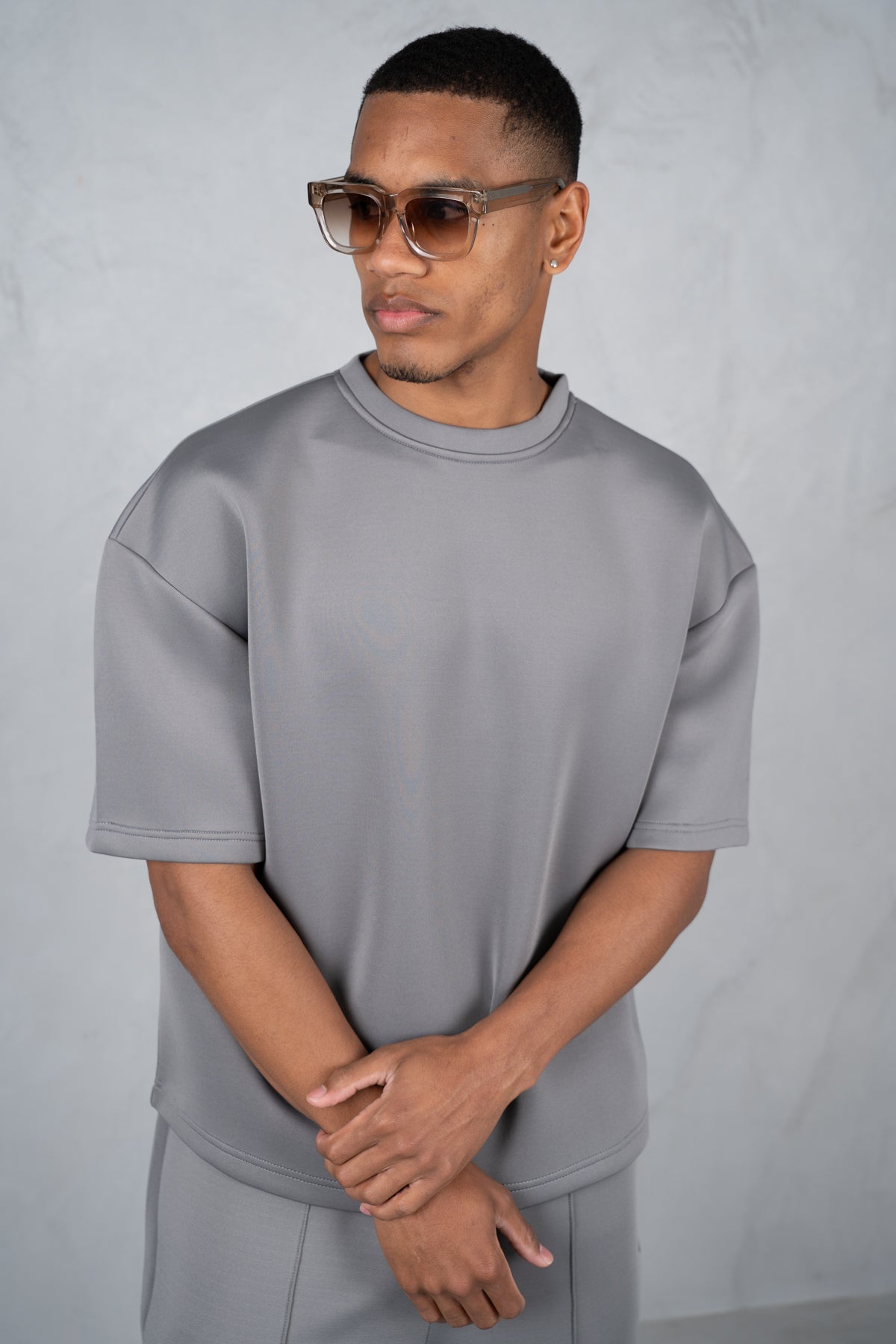 Boxy Scuba Shorts - Grey