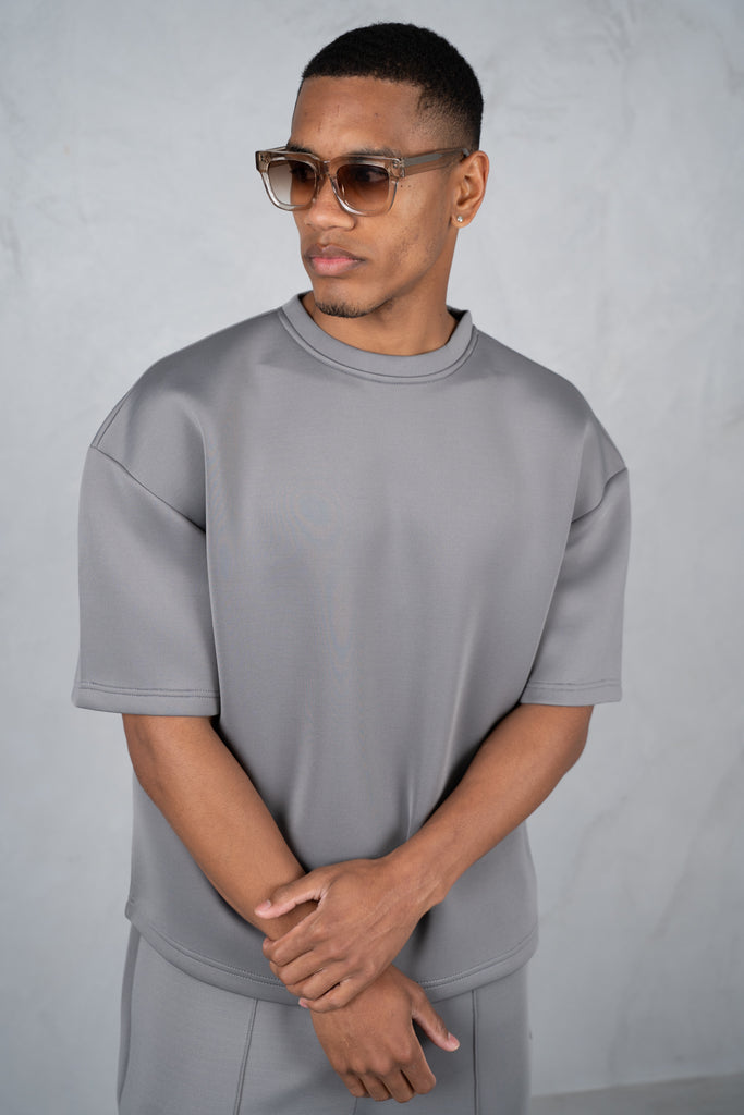 Boxy Scuba Shorts - Grey