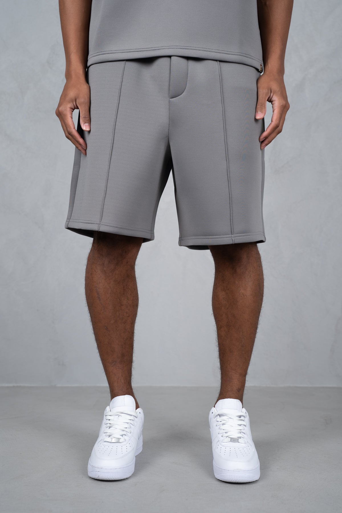 Boxy Scuba Shorts - Grey