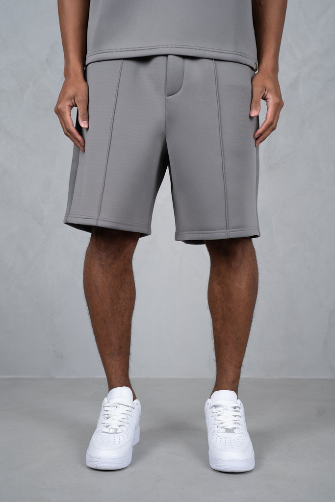 Boxy Scuba Shorts - Grey
