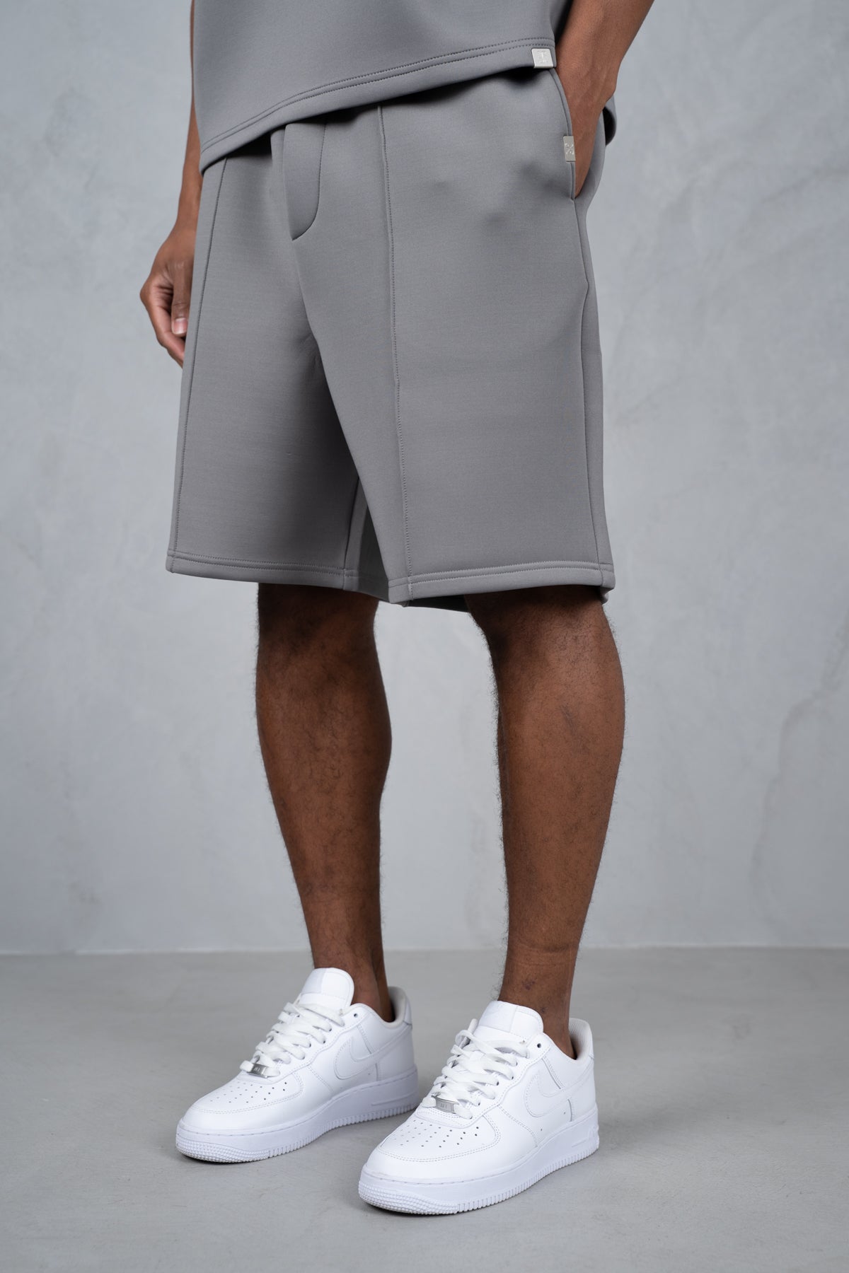 Boxy Scuba Shorts - Grey