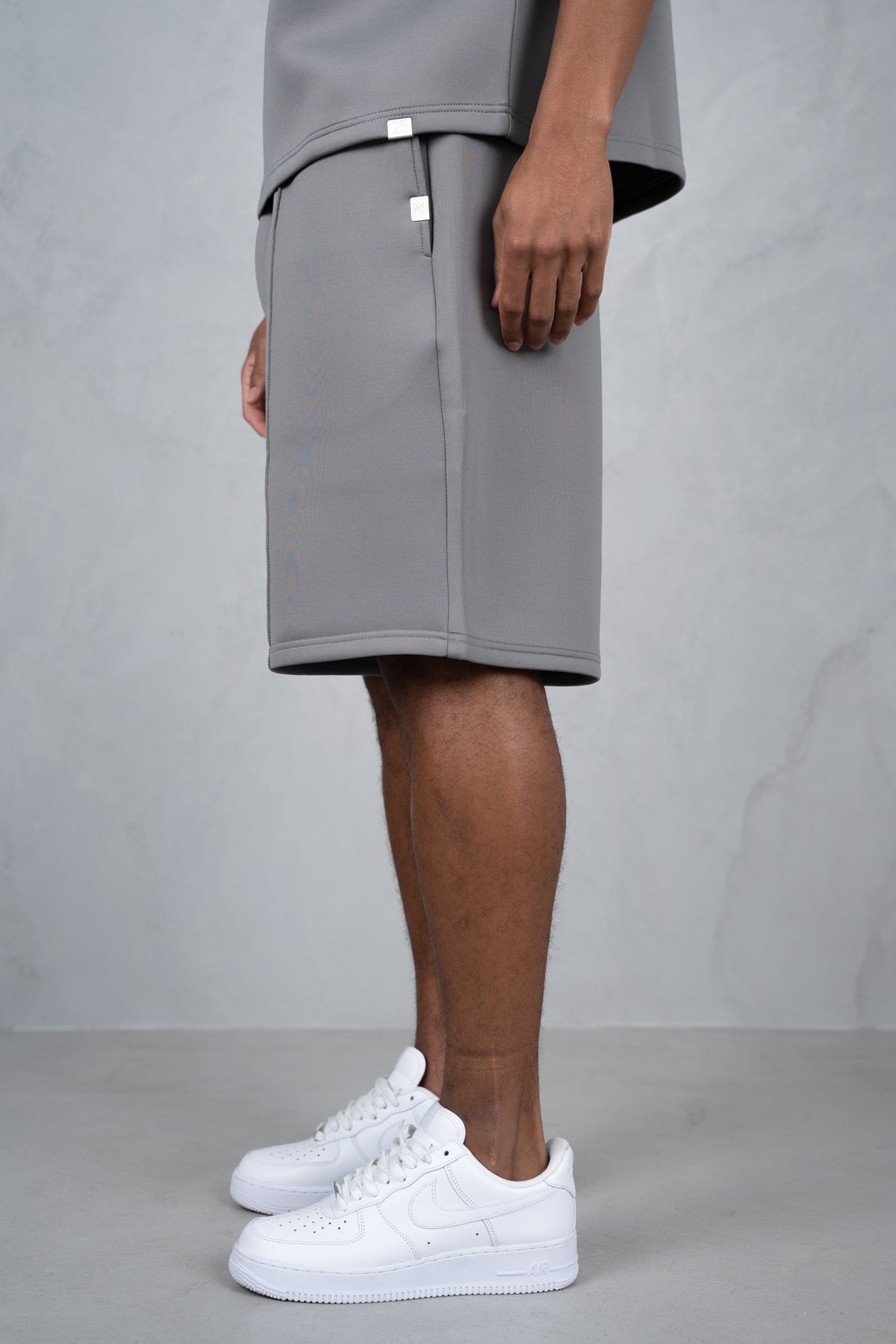 Boxy Scuba Shorts - Grey