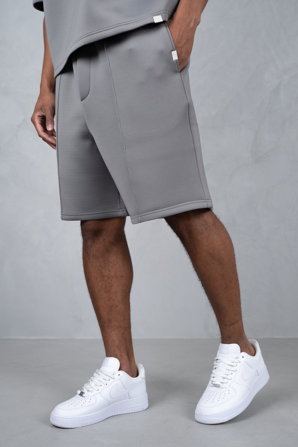 Boxy Scuba Shorts - Grey